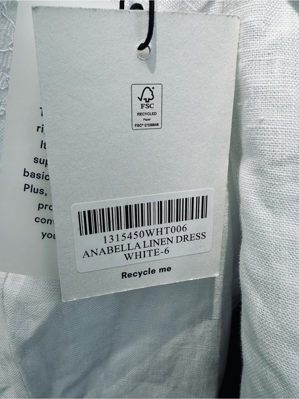 Reformation Anabella Linen Mini Dress NWT - Picture 5 of 5